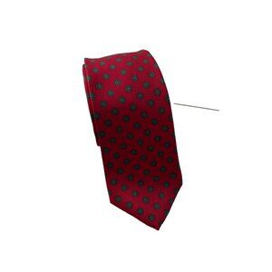 Lanvin Printed Silk Tie Red